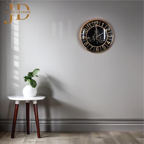 Vintage Look Wall Clock with Moving Gear Mechanism