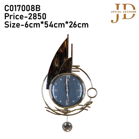 Premium Pendulum Wall Clock with Gold Colour