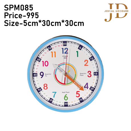 Learning Clock for Kids with Colorful Numerals