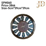 Vintage Round Wall Clock. Antique Retro Style (Black)