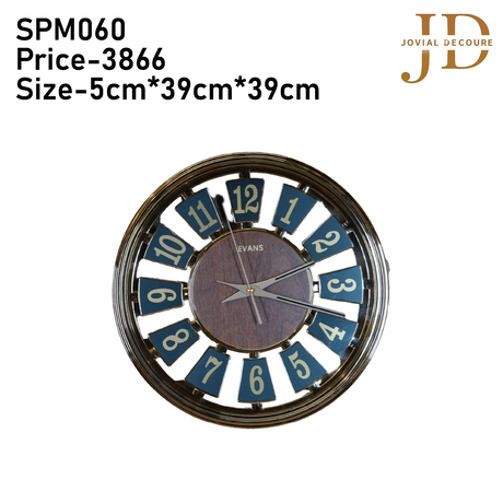 Vintage Round Wall Clock. Antique Retro Style (Black)