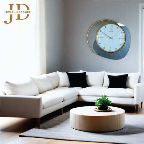 Wall Clock with Metal Design