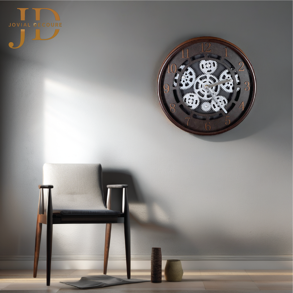 Moving Gear Analog Wall Clock for Home Decor