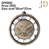 Vintage Round Wall Clock. Antique Retro Style (Bronze)