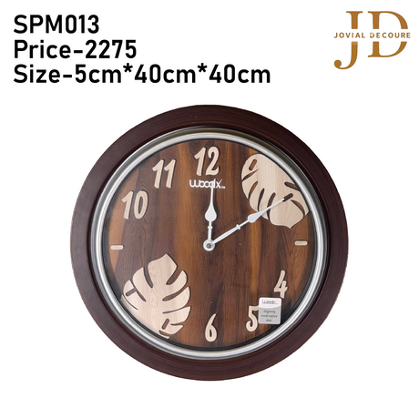WoodX Analog Wall Clock (Leaves)