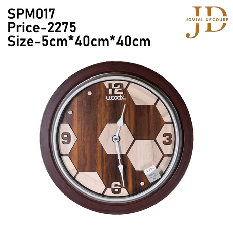 WoodX Analog Wall Clock (HoneyComb)