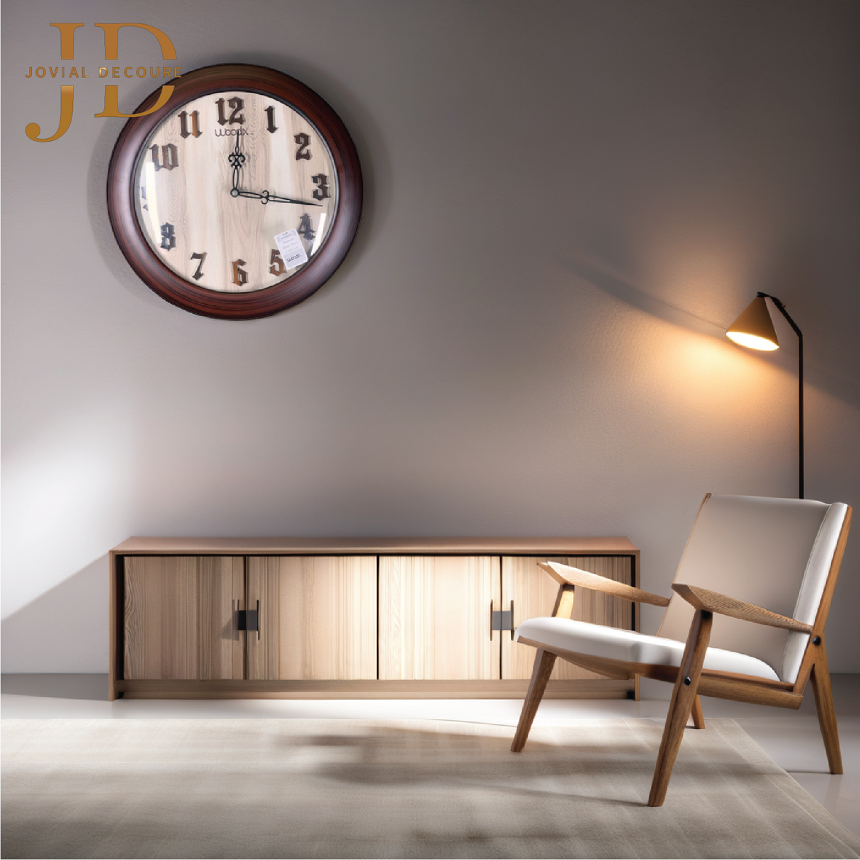 WoodX Analog Wall Clock (Brown)