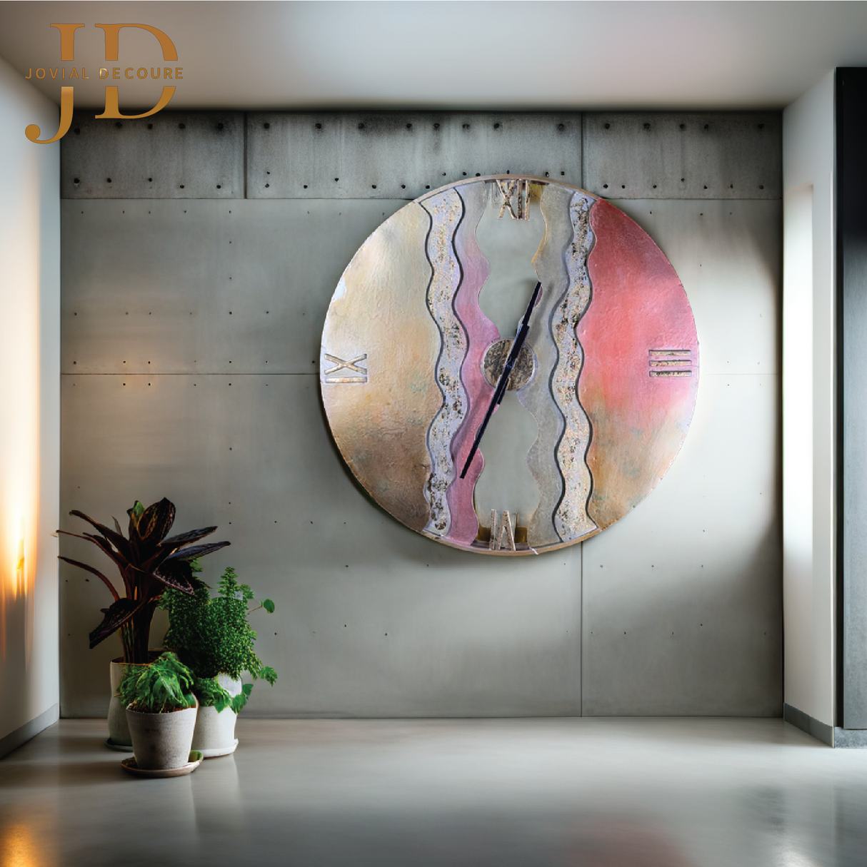 Designer Stylish Antique Fancy Analog Metal Wall Clock