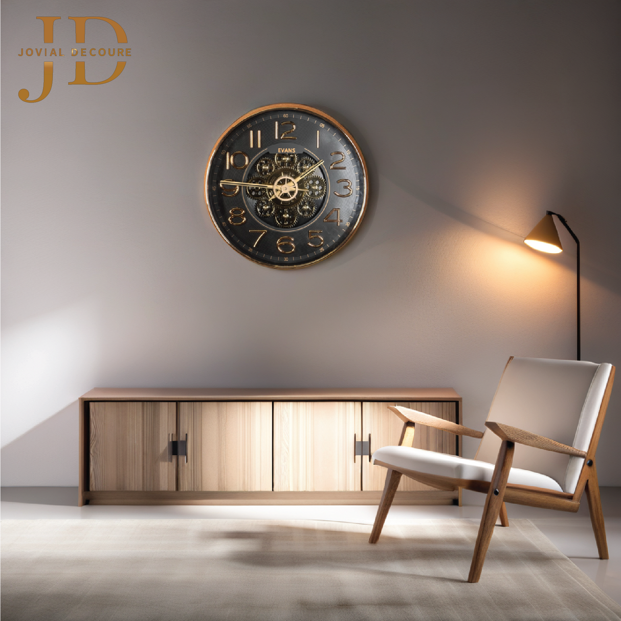 Vintage Moving Gear Analog Wall Clock