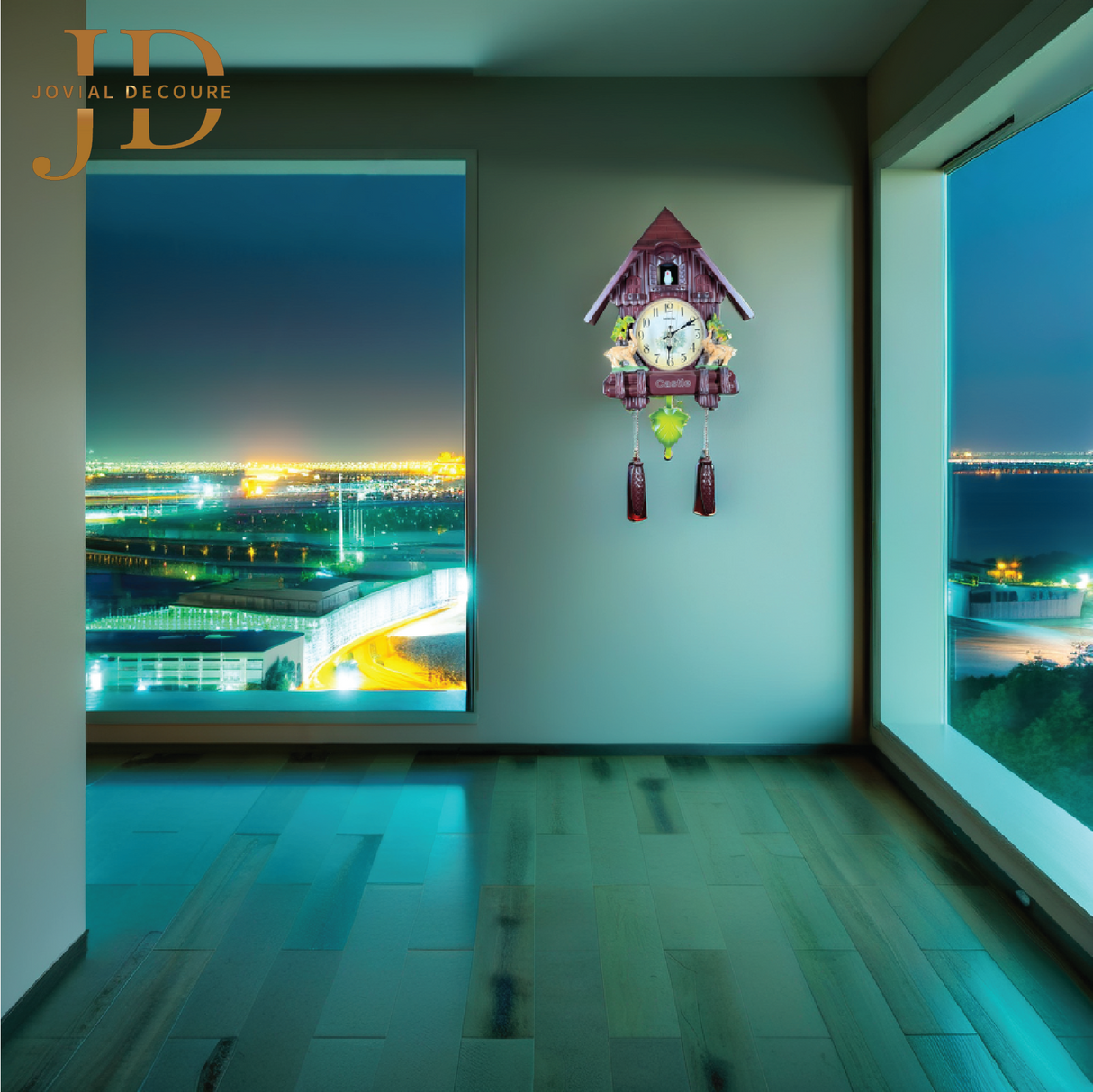 Wall Clock Cuckoo Clock Style 02 - Cuchoo Kuku Bird Alarm Bell Music