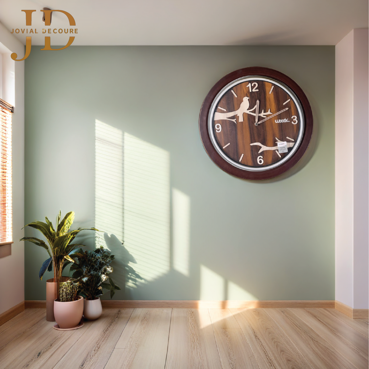 WoodX Analog Wall Clock (Sparrows)