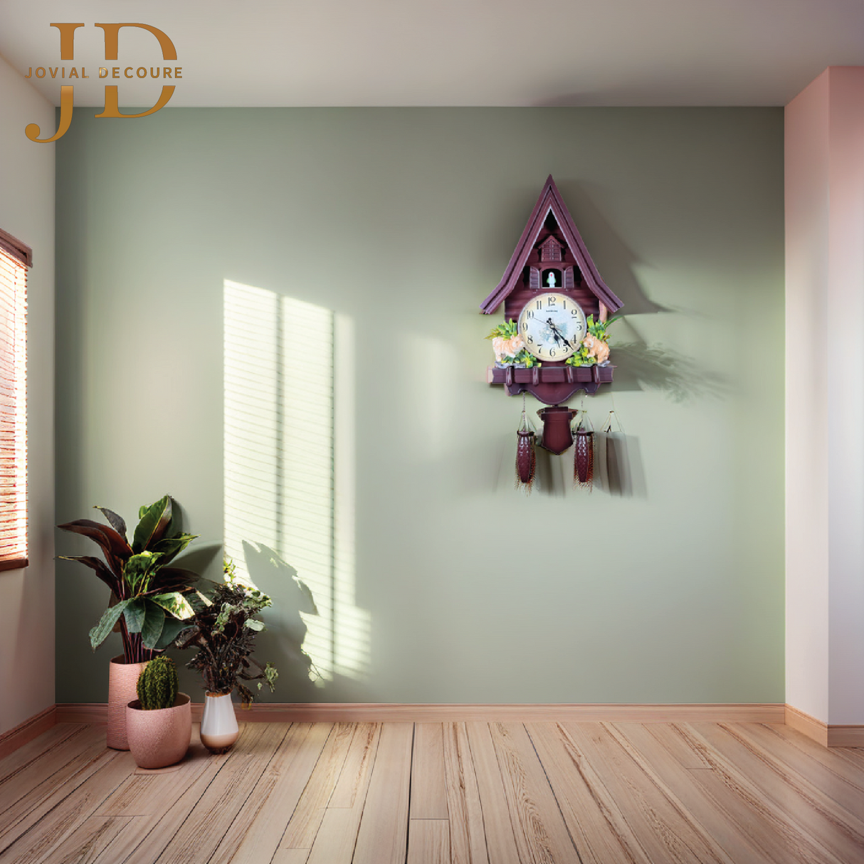 Wall Clock Cuckoo Clock Style 01 - Cuchoo Kuku Bird Alarm Bell Music