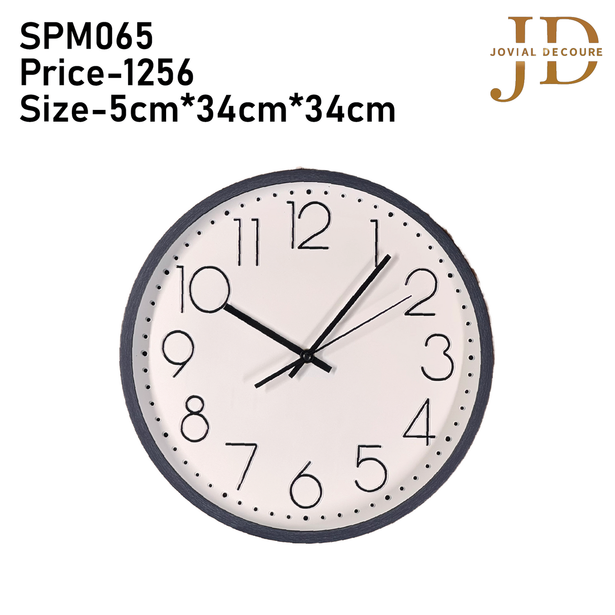 White & Black Contemporary Round Wall Clock