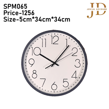 White & Black Contemporary Round Wall Clock