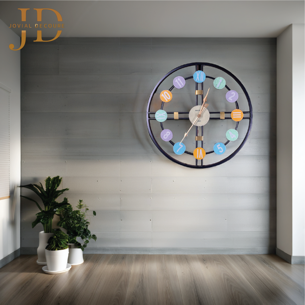 Multicolored Modern Wall Clock