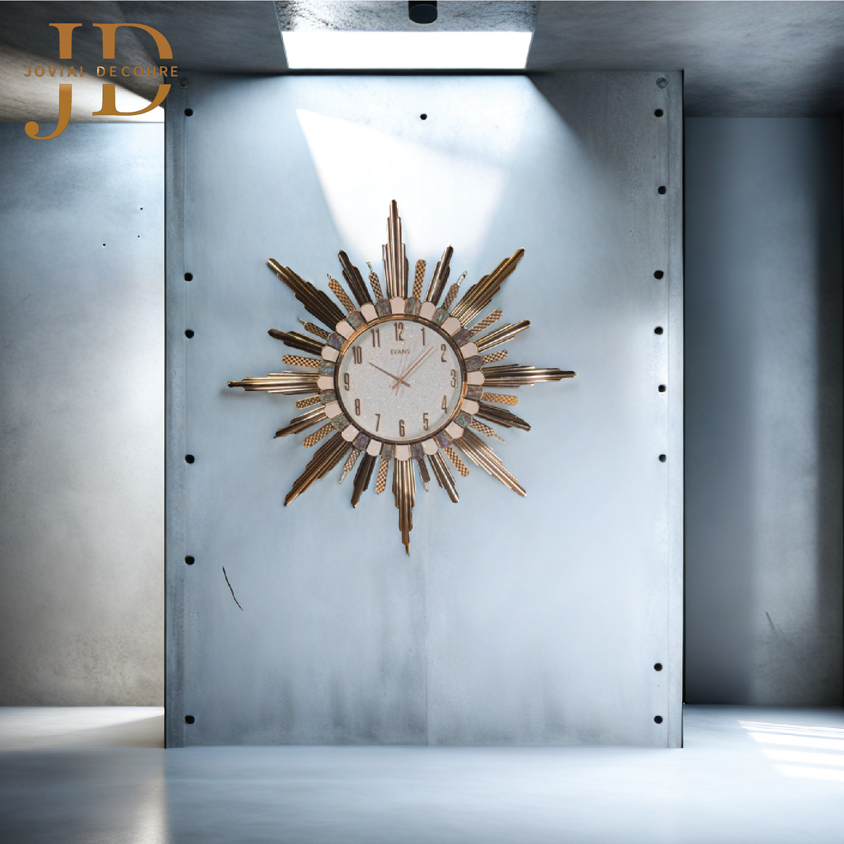 Modern Art Decorative Sun Design Wall Clock