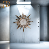 Modern Art Decorative Sun Design Wall Clock