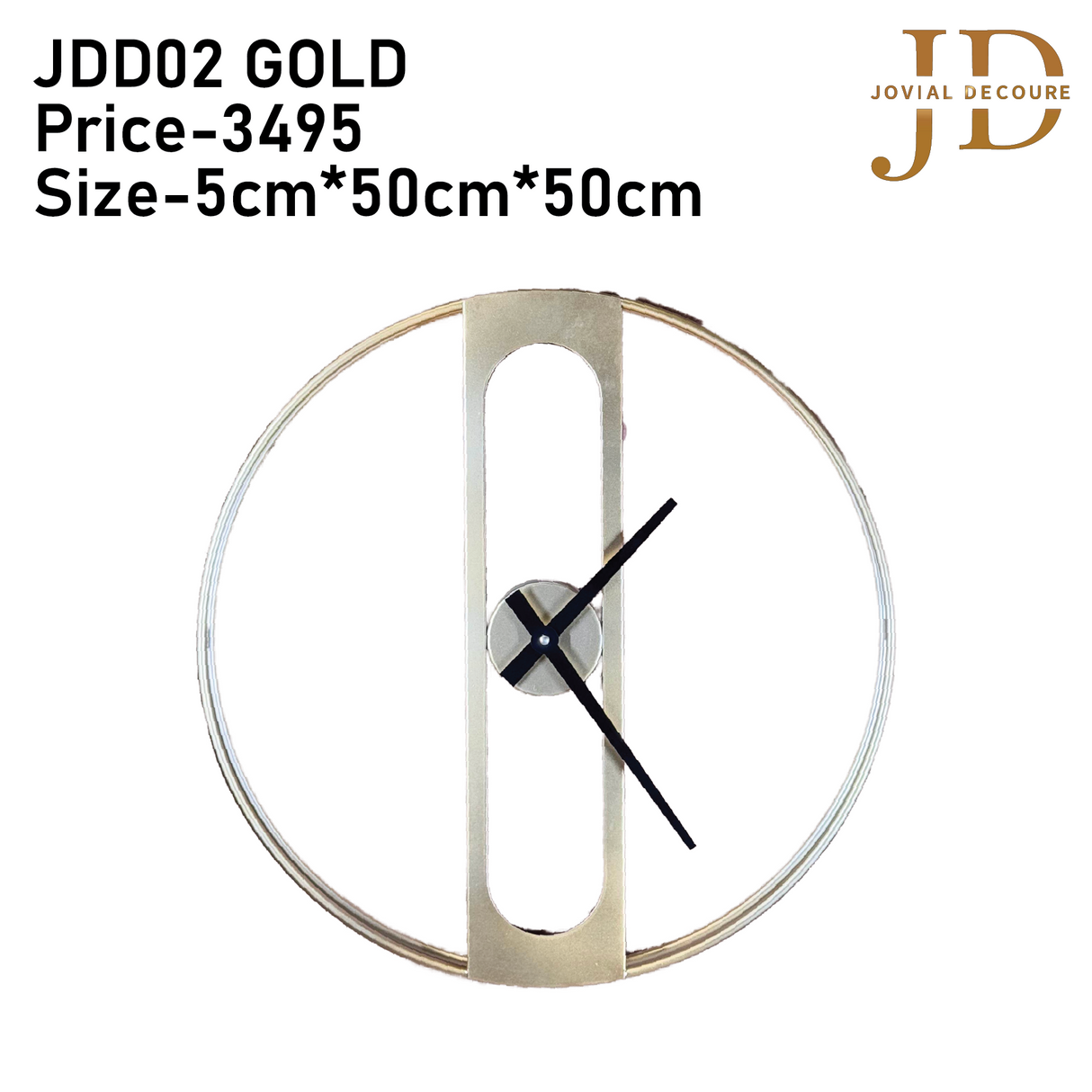 Designer Round Golden Colour Wrought Iron Case Wall Clock