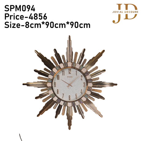 Modern Art Decorative Sun Design Wall Clock