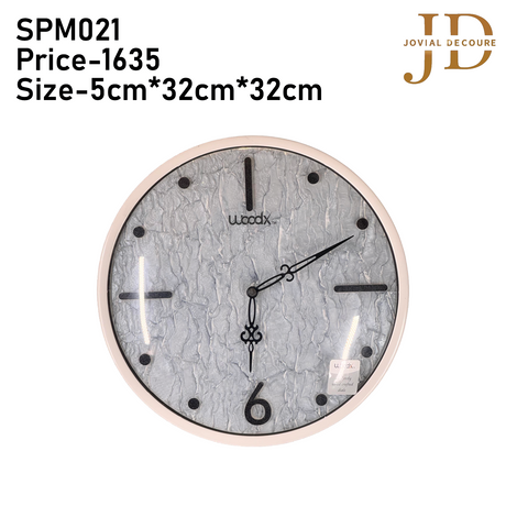 WOODX Silver Clock