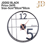 Black Rustic Farmhouse Metal Wall Clock