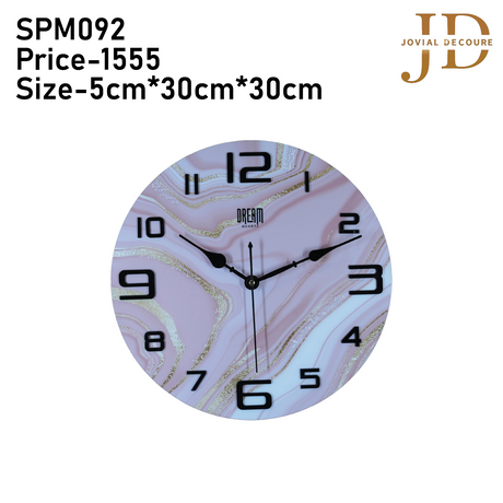 Designer Resin Analog Wall Clock (Pink)