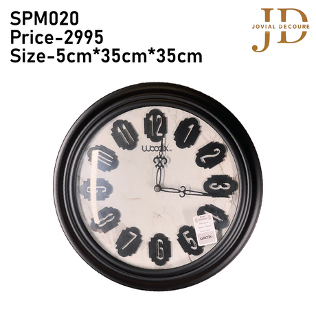 WoodX Analog Wall Clock Black