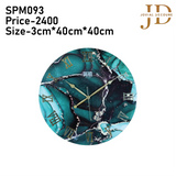 Designer Resin Analog Wall Clock (Green)