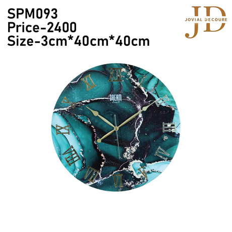 Designer Resin Analog Wall Clock (Green)