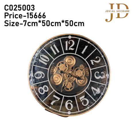 Moving Gear Wall Clock with Lighting Modes