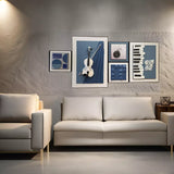 Blue Guitar Set of 5 3D WallArt
