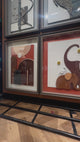 Orange Elephant Family Frame Set of 3