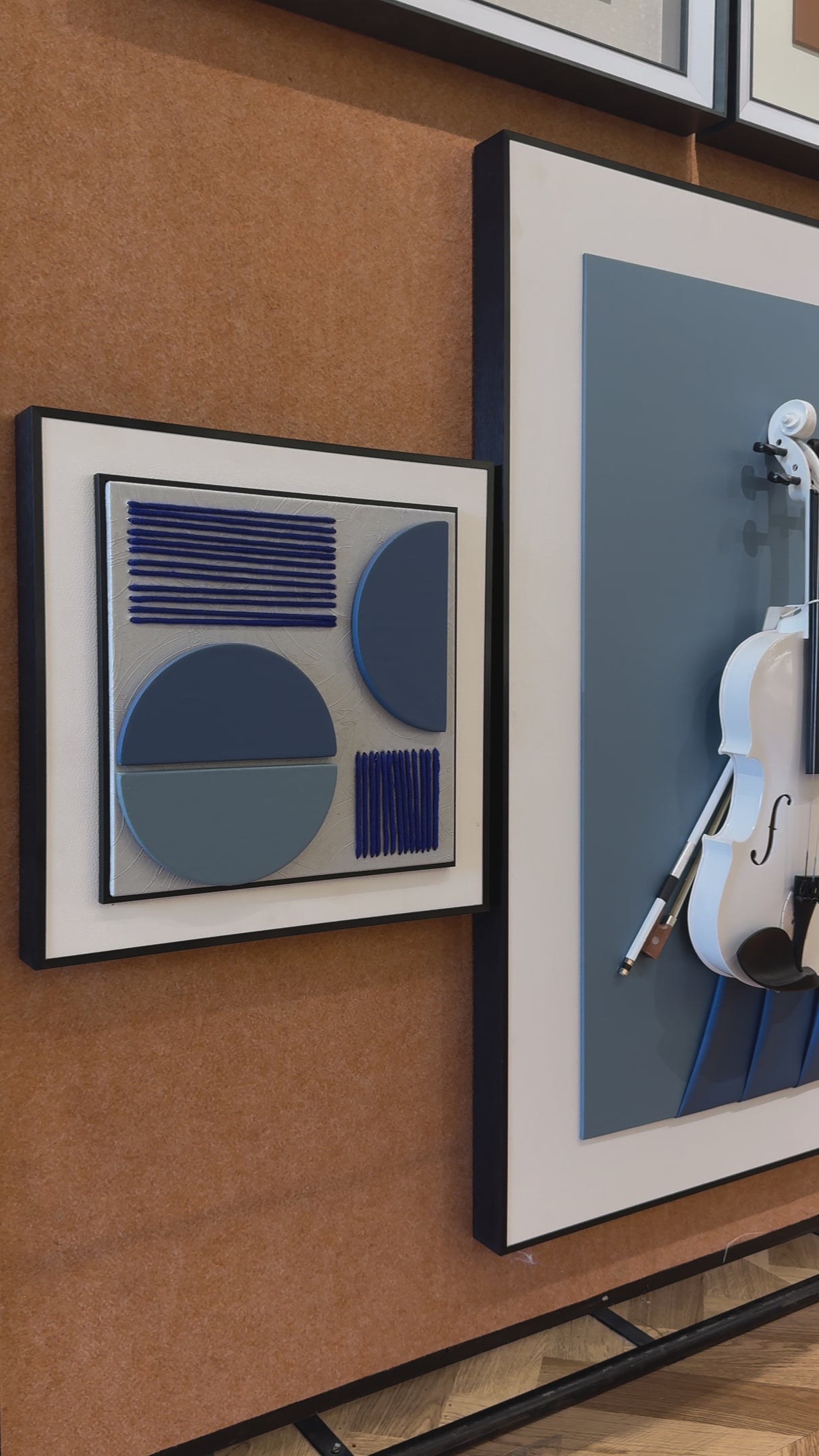 Blue Guitar Set of 5 3D WallArt